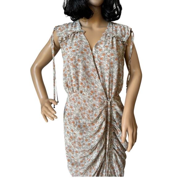 NWT Dress Forum Just in Time Ruched Midi Dress wild poppies size small - Picture 5 of 16